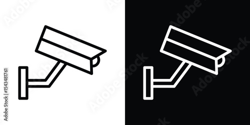 CCTV icon filled flat sign concept for web design.