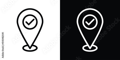 Checkpoint icon filled flat sign concept for web design.