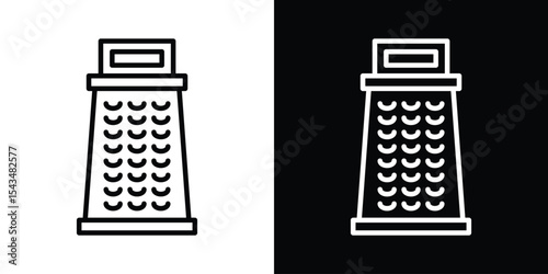 Cheese grater icon filled flat sign concept for web design.