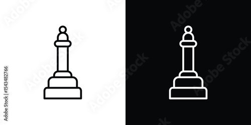 Chess queen icon filled flat sign concept for web design.