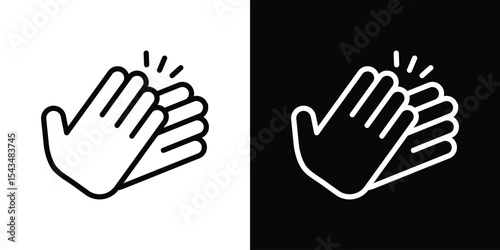 Clap icon filled flat sign concept for web design.