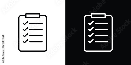 Clipboard icon filled flat sign concept for web design.