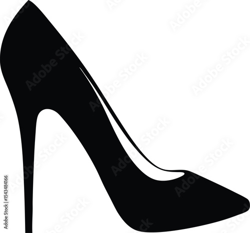 black high heel shoes icon