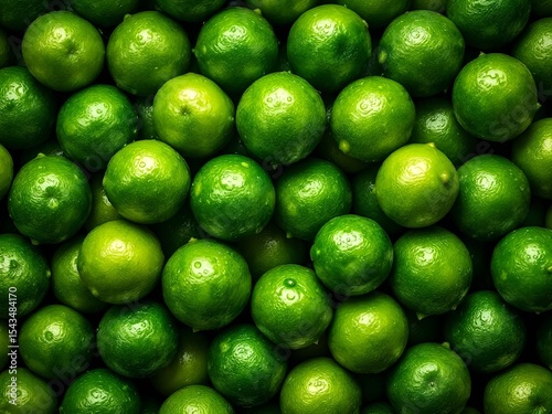 Pile of fresh green limes