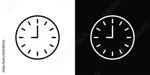 Clock nine icon filled flat sign concept for web design.