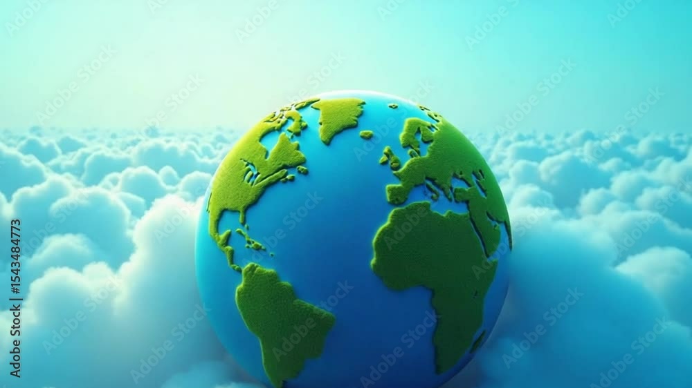 Planet Earth Above the Clouds in Pollution-Free Atmosphere Planet Earth Above the Clouds in Pollution-Free Atmosphere