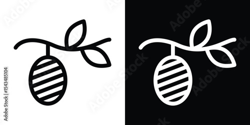 Cocoon icon filled flat sign concept for web design.