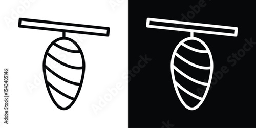 Cocoon icon filled flat sign concept for web design.