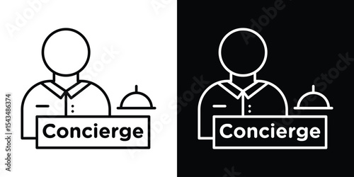 Concierge icon filled flat sign concept for web design.