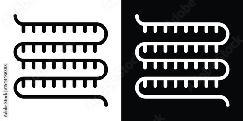 Condenser coil icon filled flat sign concept for web design.