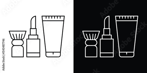 Cosmetics icon filled flat sign concept for web design.