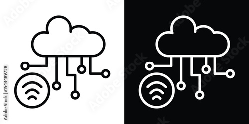 data streaming icon filled flat sign concept for web design.