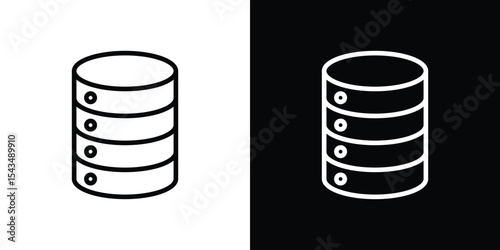 Tableau sur toile Database icon filled flat sign concept for web design.