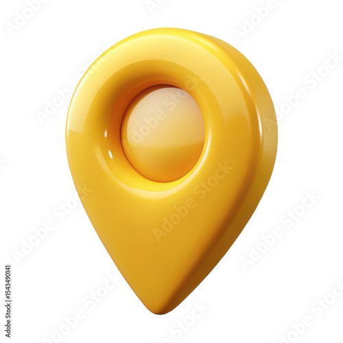 Yellow location pin map marker gps navigation destination pointer guide travel find explore place where