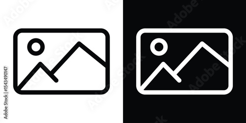 Default image icon filled flat sign concept for web design.