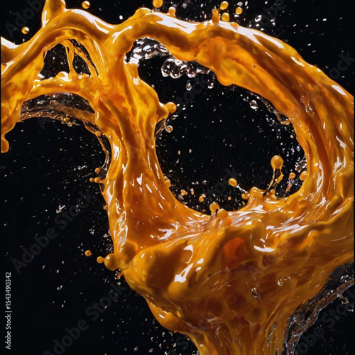 orange liquid splash
