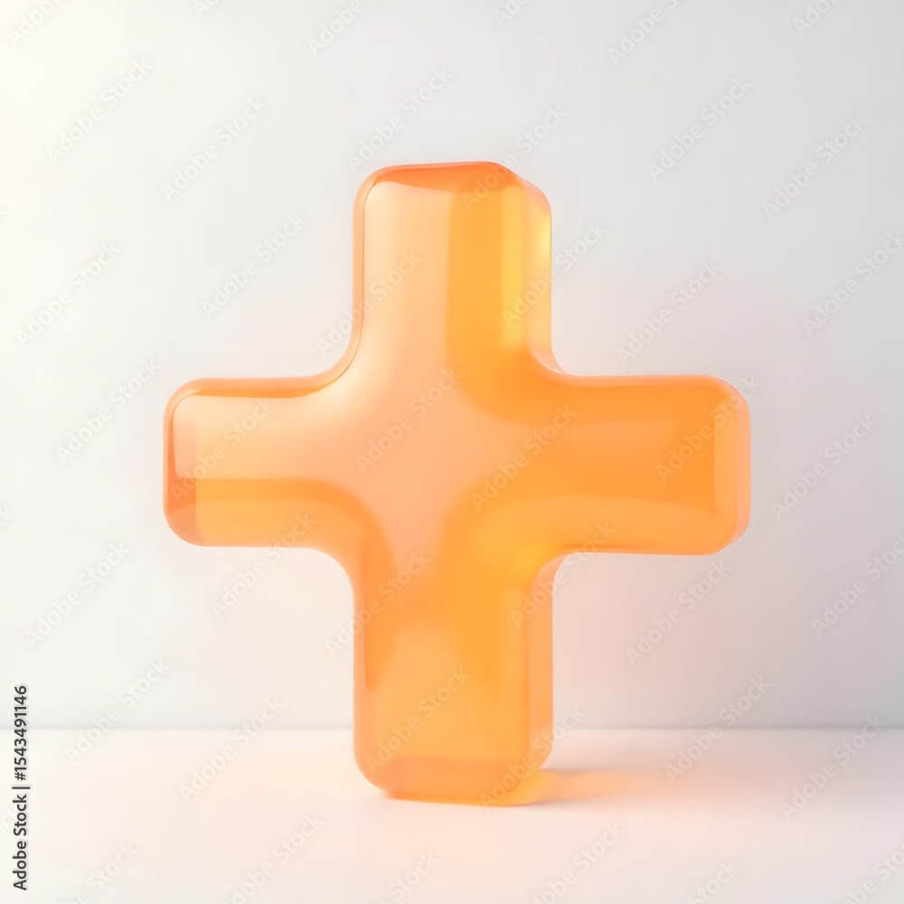 Obraz premium 3d glowing plus sign high resolution picture