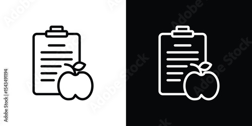 Diet plan icon filled flat sign concept for web design.