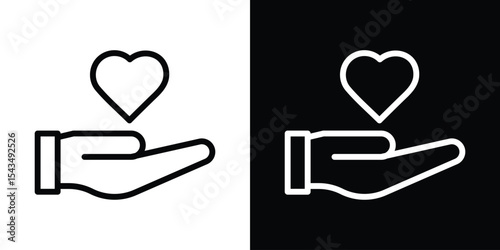 Donate icon filled flat sign concept for web design.