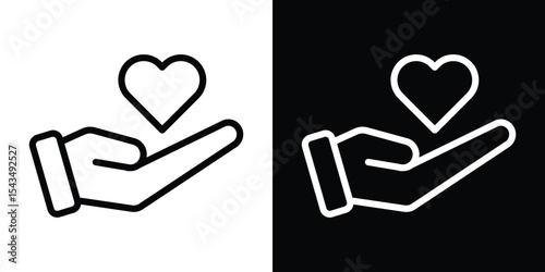 Donate icon filled flat sign concept for web design.