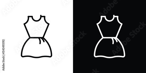 Dress icon filled flat sign concept for web design.