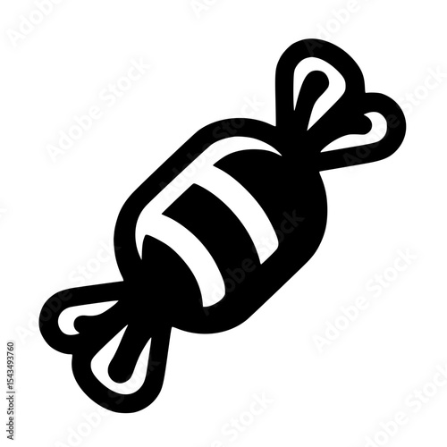 Minimalist Candy Silhouette – Black SVG Clipart Icon