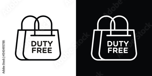 Duty free icon filled flat sign concept for web design.