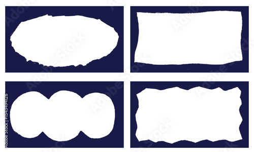 vector of frame boder video 4k collection set - paintbrush edge style border