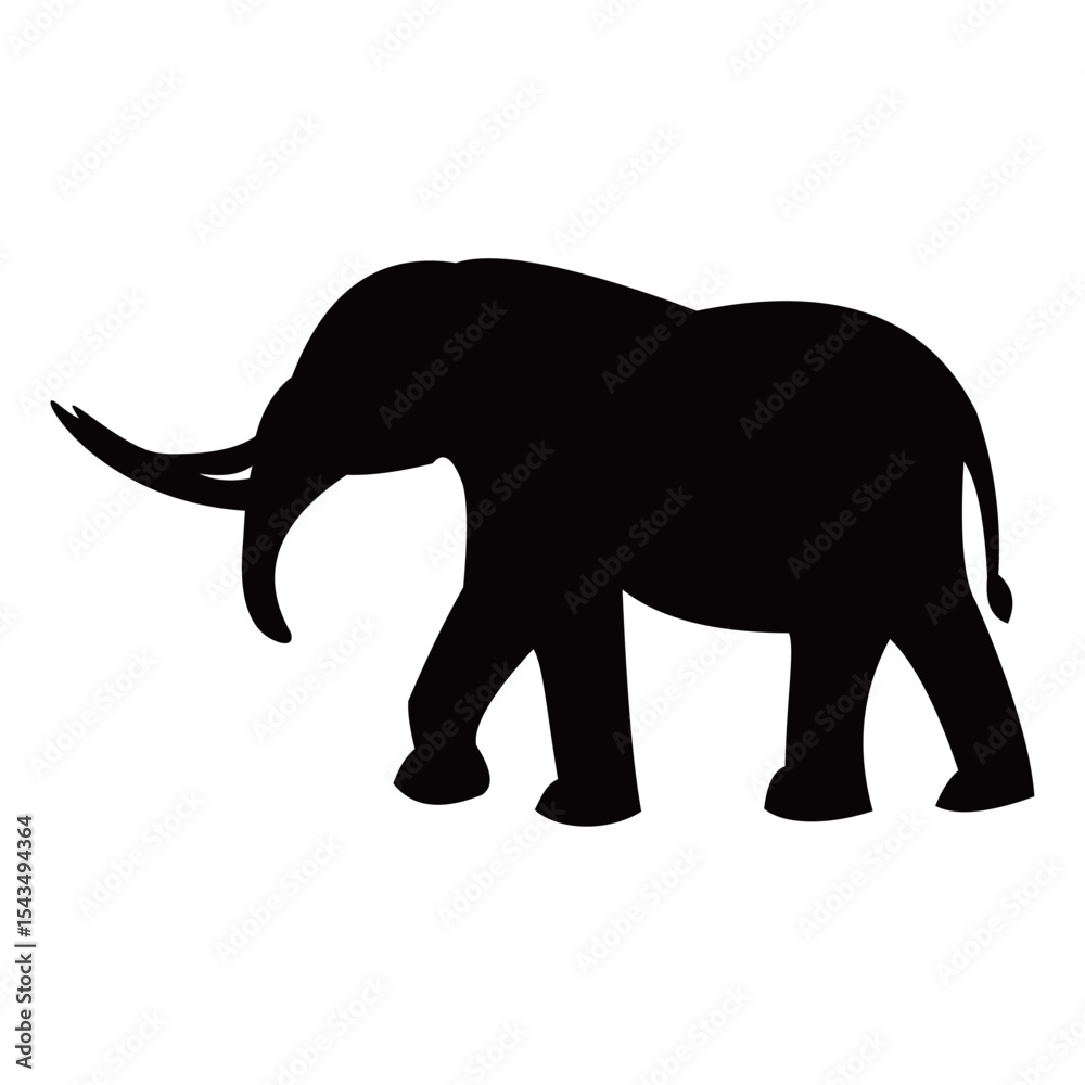 Obraz premium silhouette of animal art, black color and vector.