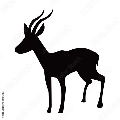 silhouette of animal art, black color and vector.