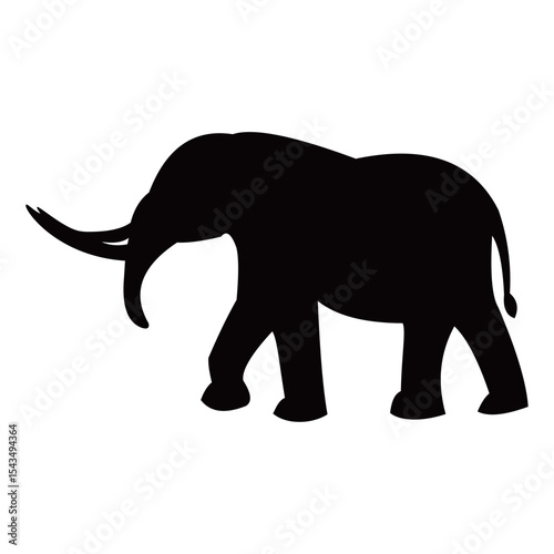 silhouette of animal art, black color and vector.
