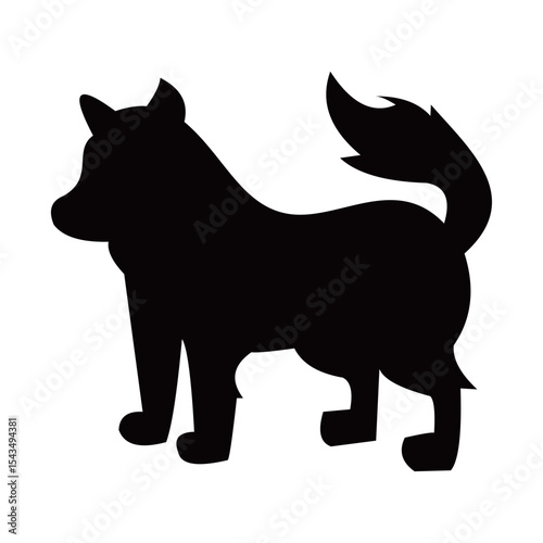 silhouette of animal art, black color and vector.