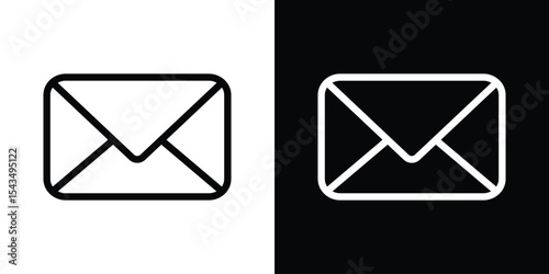 Email icon filled flat sign concept for web design.