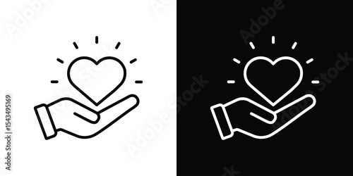 Empathy icon filled flat sign concept for web design.