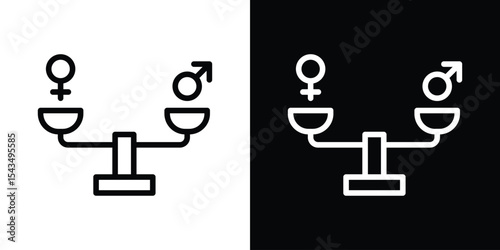 Equality icon filled flat sign concept for web design.