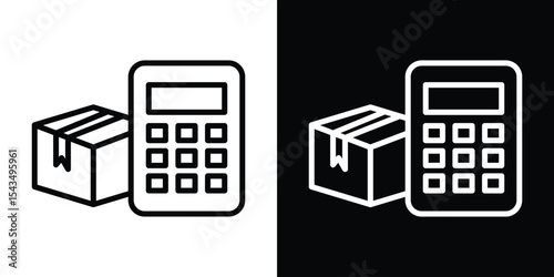 Estimate cost delivery icon filled flat sign concept for web design.