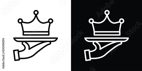 Exclusive service icon filled flat sign concept for web design.