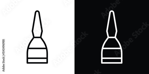 Eyeliner bottle icon filled flat sign concept for web design.