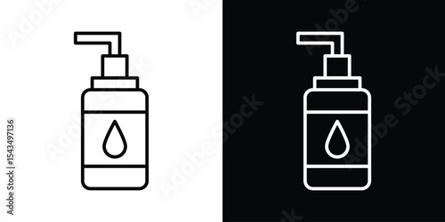 Face cleanser icon filled flat sign concept for web design.