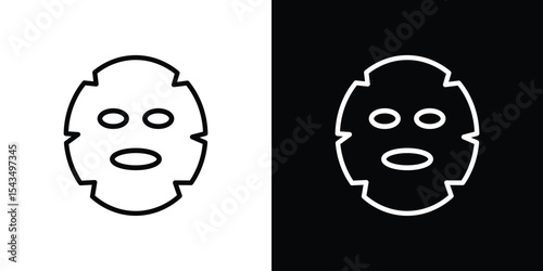 Face sheet mask icon filled flat sign concept for web design.