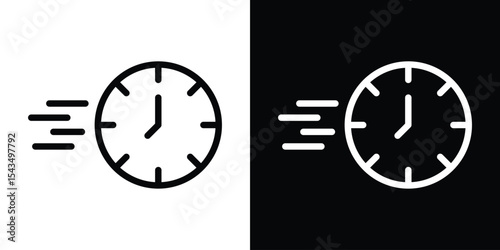 Fast time icon filled flat sign concept for web design.