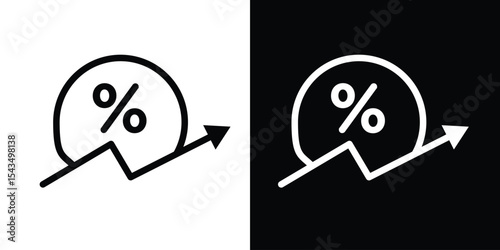 Fees Increase icon filled flat sign concept for web design.