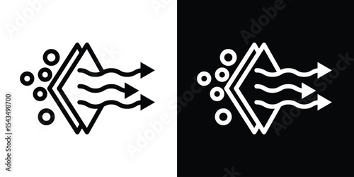 Filtration air icon filled flat sign concept for web design.