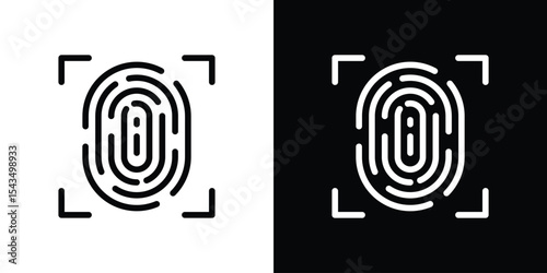 Fingerprint icon filled flat sign concept for web design.