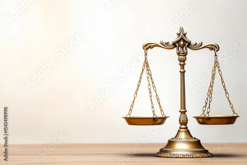 Golden balance symbolizing justice and fairness in design Generative AI
