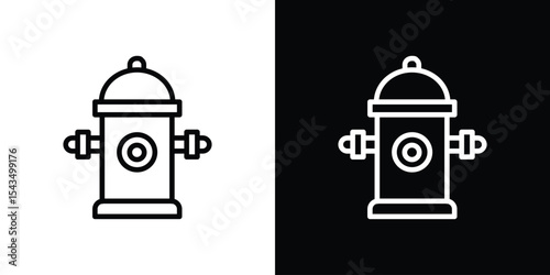 Fire hydrant icon filled flat sign concept for web design.