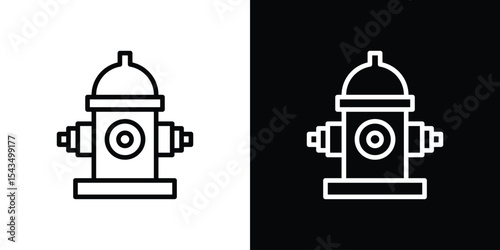 Fire hydrant icon filled flat sign concept for web design.