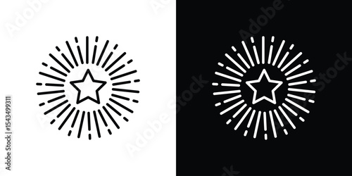 Fireworks icon filled flat sign concept for web design.