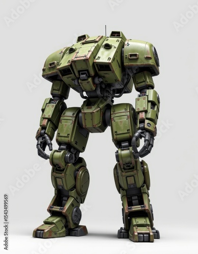 Futuristic robot battle sci-fi arena 3d model digital environment front view action concept for gaming enthusiasts