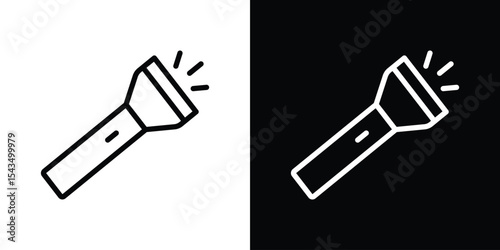 Flashlight icon filled flat sign concept for web design.